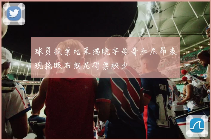 球员投票结果揭晓字母哥和尼昂表现抢眼布朗尼得票较少